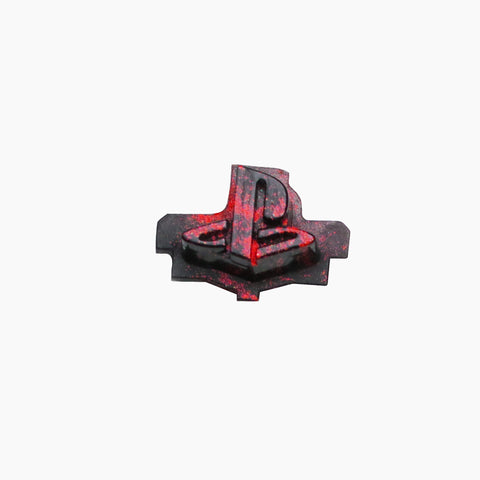 Black and red resin PS5 buttons