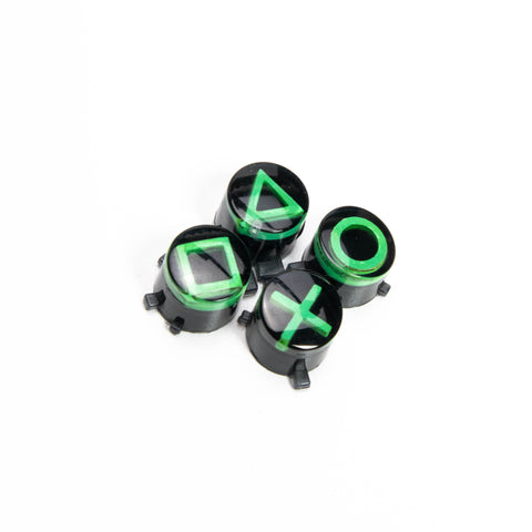 Black and green resin PS5 buttons