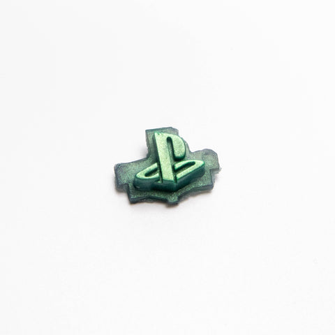 Black and green resin PS5 buttons